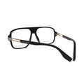 Marc Jacobs MARC 844 2M2 black gold rectangular men's eyeglasses rear angle showing temple hardware