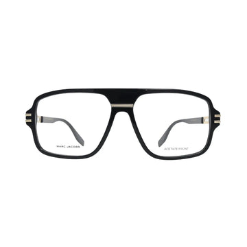 Marc Jacobs MARC 844 2M2 black gold full-rim rectangular eyeglasses front view clear lens