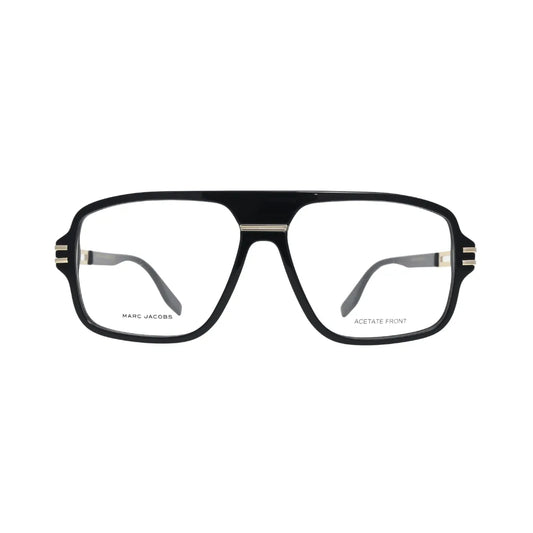 Marc Jacobs MARC 844 2M2 black gold full-rim rectangular eyeglasses front view clear lens