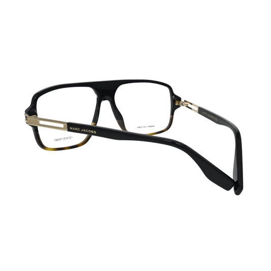 Marc Jacobs MARC 844 gold temple hardware detail black acetate men's optical frame rear angle Marc Jacobs MARC 844 gold temple hardware detail black acetate men's optical frame rear angle