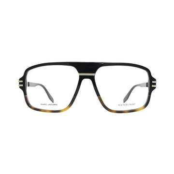 Marc Jacobs MARC 844 W4A rectangular eyeglasses men black shaded havana acetate frame front view