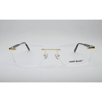 Gold Rimless Metal Eyeglasses MB-0088O front view