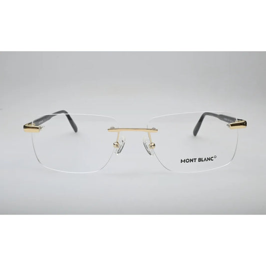 Gold Rimless Metal Eyeglasses MB-0088O front view