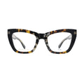Marc Jacobs MJ1114 havana full-rim cat eye eyeglasses — front view showing black upper frame and tortoiseshell lower acetate front