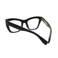 Marc Jacobs MJ1114 black full-rim cat eye frame — front view showing clear demo lenses and integrated acetate bridge