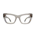 Marc Jacobs MJ1114 FWM nude cat-eye eyeglasses rear view showing branded temple panel and gold-tone hinge hardware