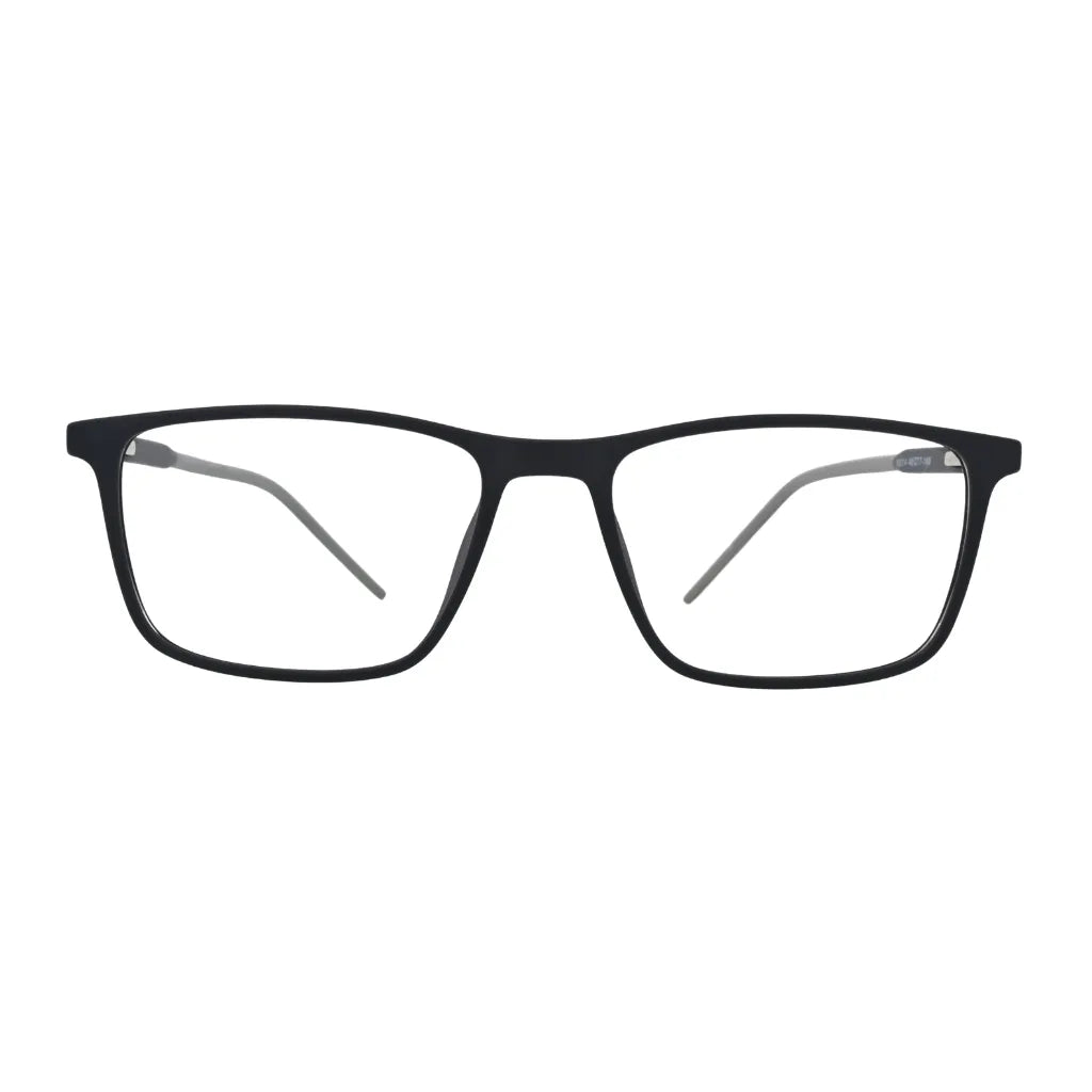 Matte Black Rectangle Eyeglasses N017