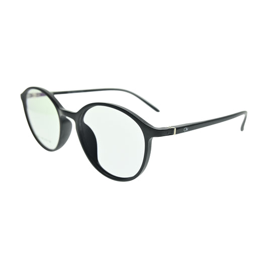 Matte Black Round Eyeglasses N020