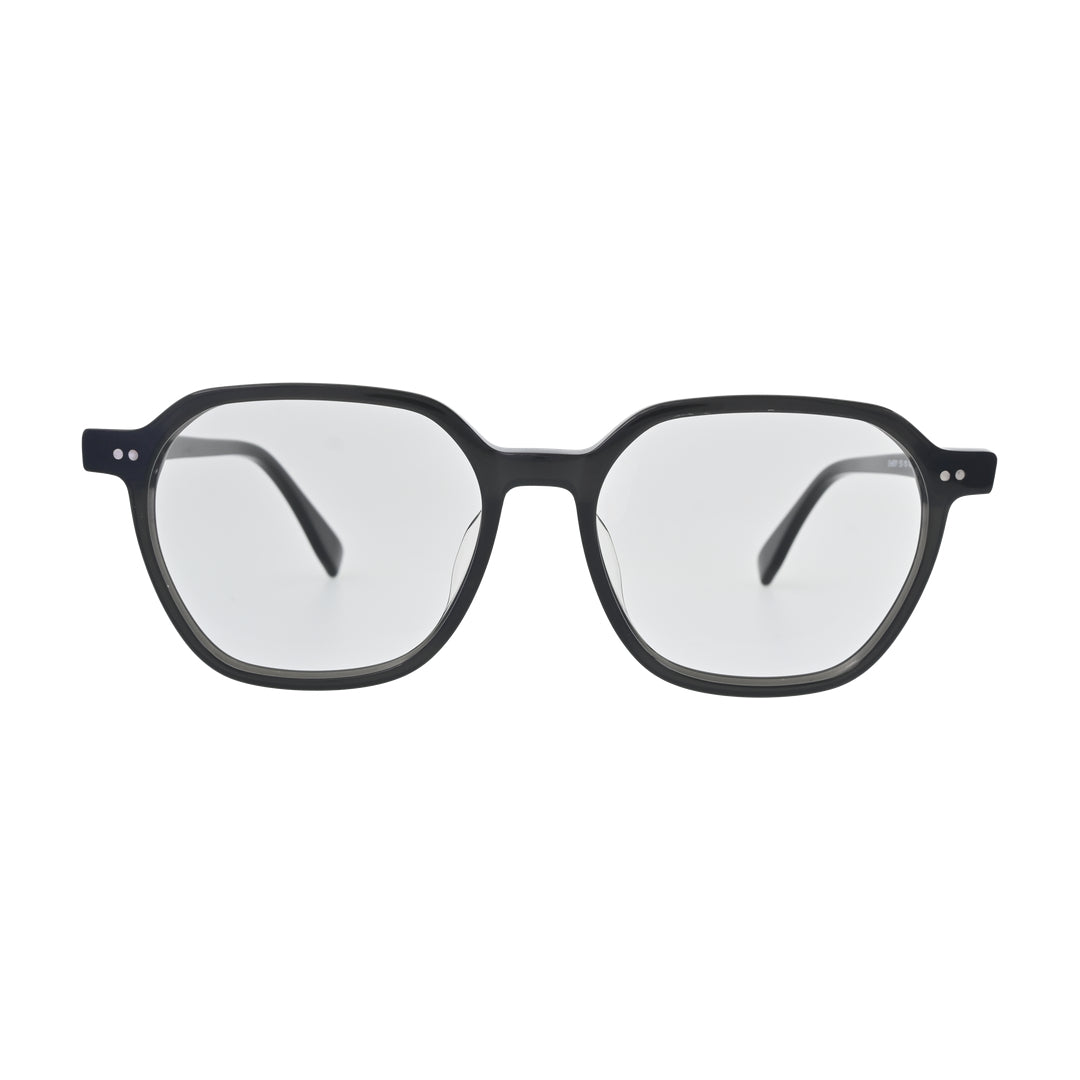 Slate Grey Hexagon Eyeglasses N041