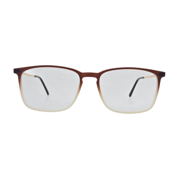Cognac Fade Rectangle Eyeglasses N042