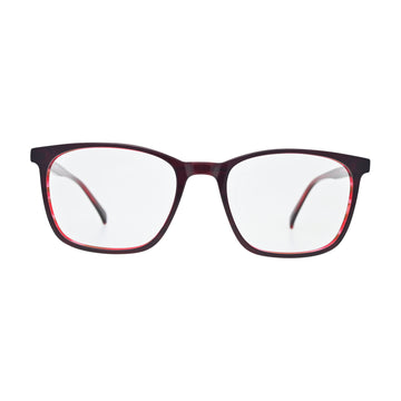 Black Red Marble Square Eyeglasses N054