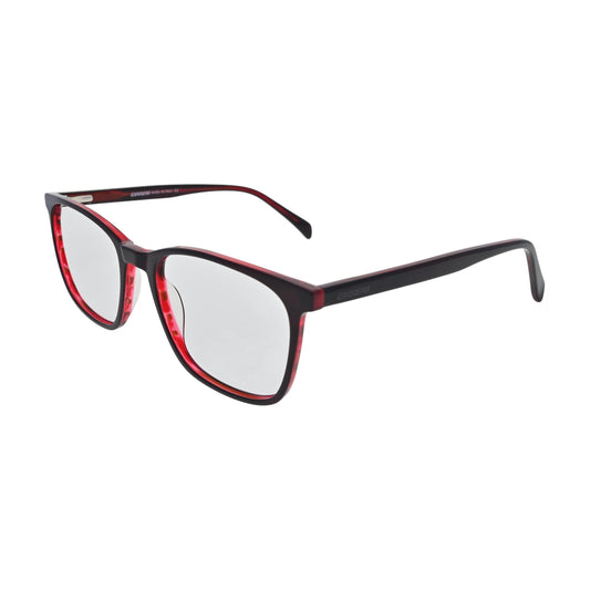 Black Red Marble Square Eyeglasses N054