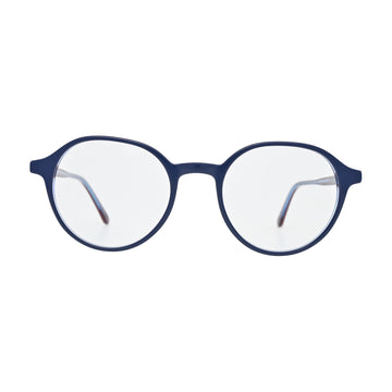 Navy Burgundy Round Eyeglasses N055
