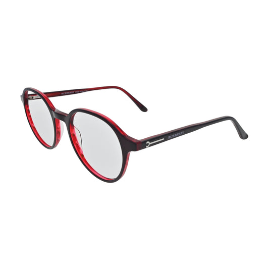 Burgundy Red Round Eyeglasses N056