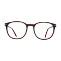 Burgundy Round Glasses with Orange Inner Rim for Women N063 – front view
