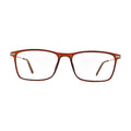 Amber Brown Rectangle Glasses for Women N064 – front view