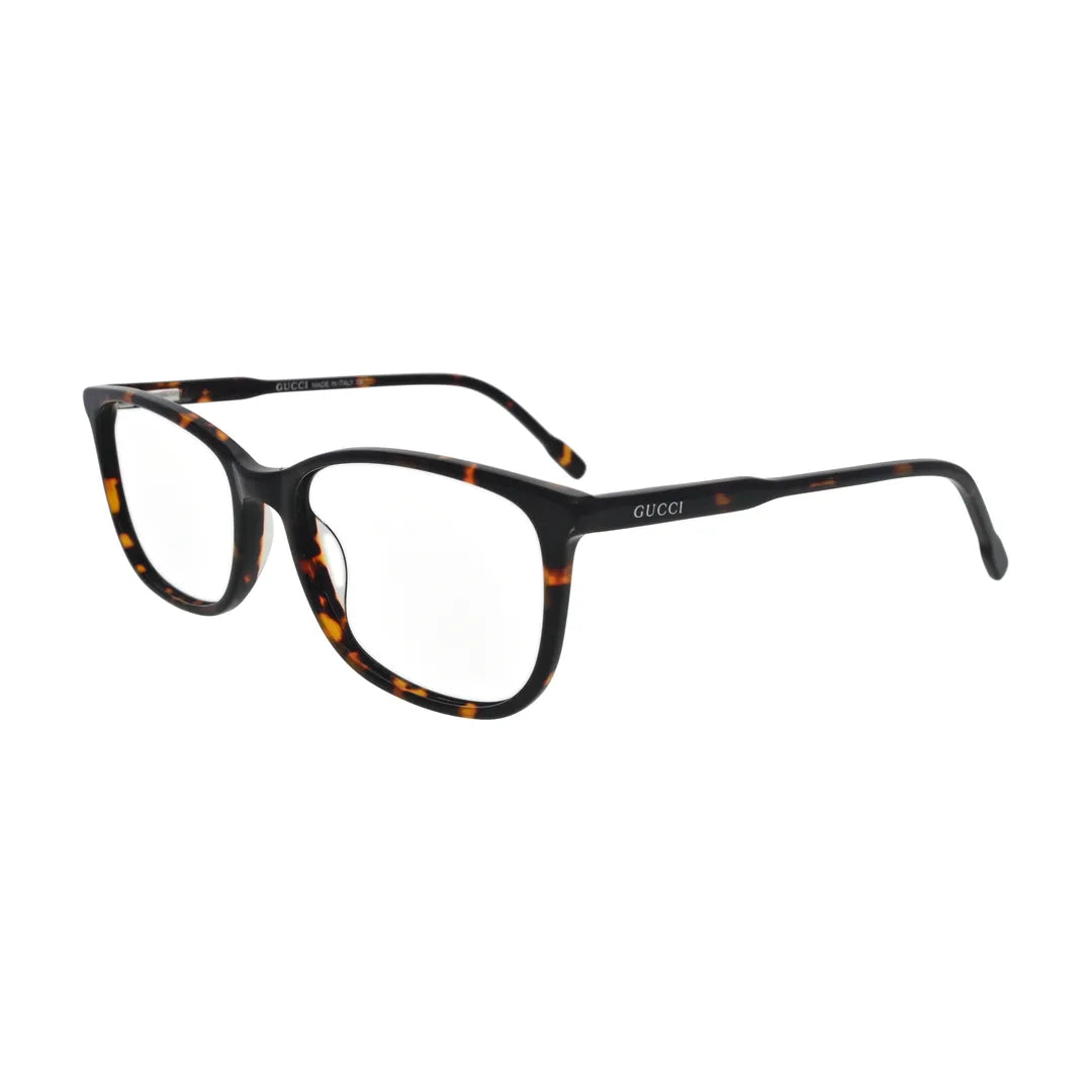 Dark Tortoise Rectangle Glasses for Women N066 – angled side view