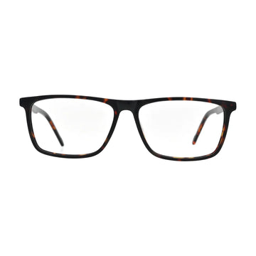 Havana Tortoise Straight-Top Rectangle Glasses for Women N067 – front view
