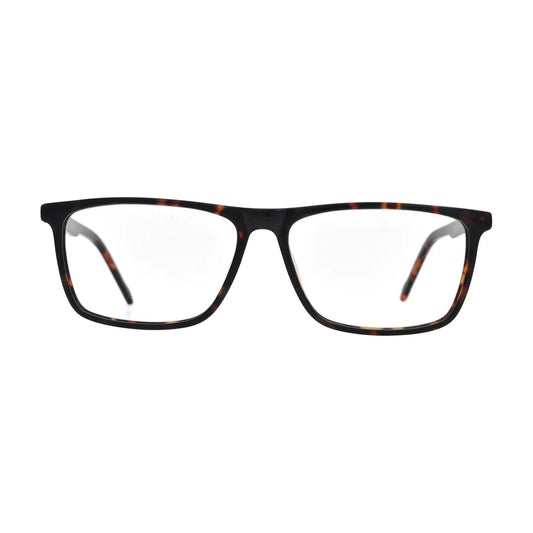 Havana Tortoise Straight-Top Rectangle Glasses for Women N067 – front view