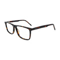 Havana Tortoise Straight-Top Rectangle Glasses for Women N067 – angled side view
