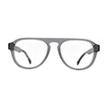 Crystal Grey Flat Bridge Aviator Glasses for Women N069 – front view