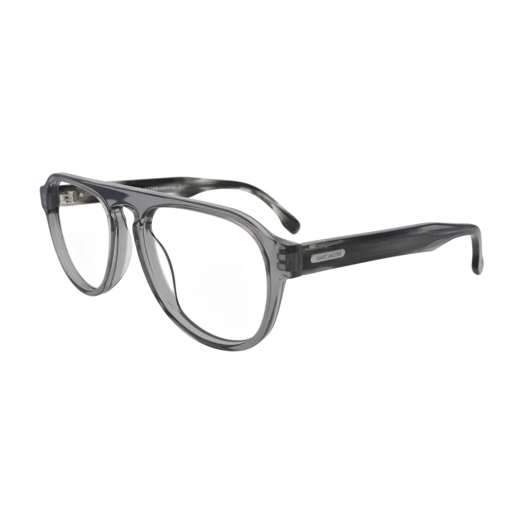 Crystal Grey Flat Bridge Aviator Glasses for Women N069 – angled side view