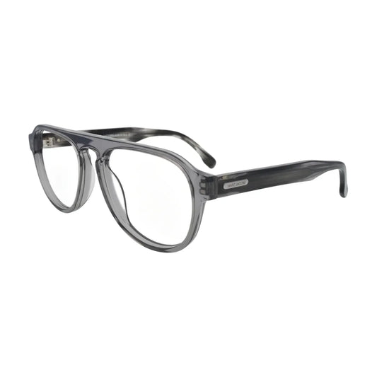 Crystal Grey Flat Bridge Aviator Glasses for Women N069 – angled side view