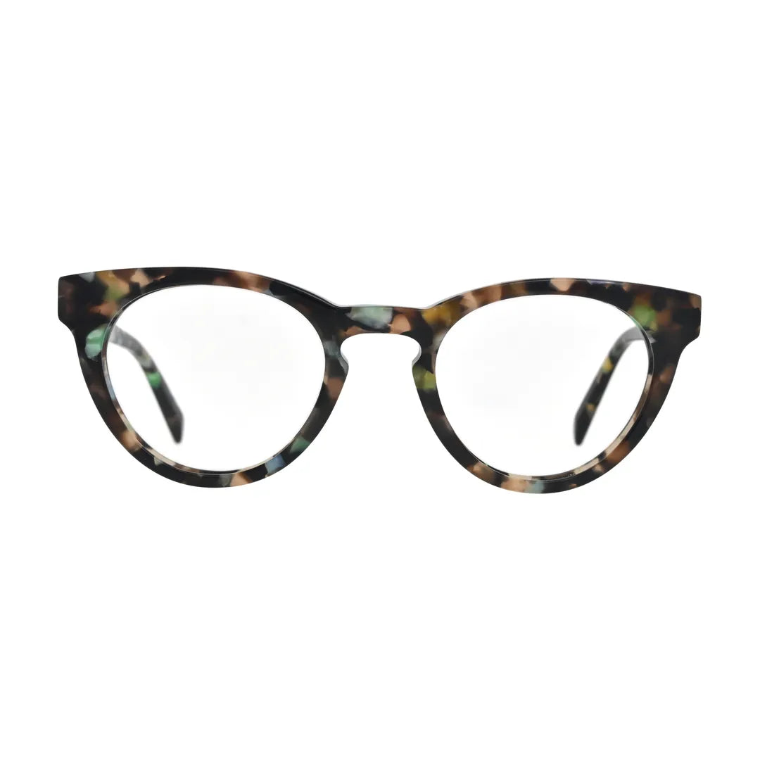 Green Confetti Round Glasses for Women N071 – front view