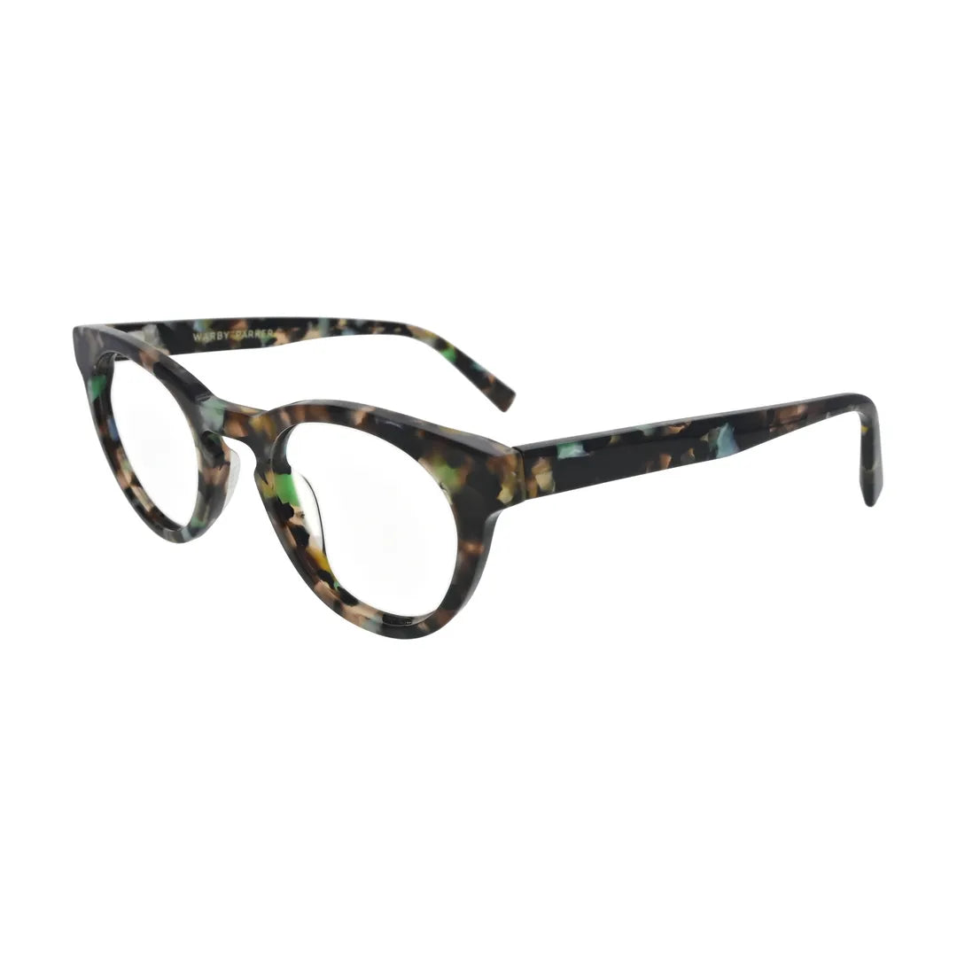 Green Confetti Round Glasses for Women N071 – angled side view
