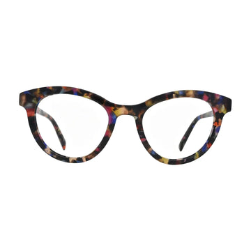 Rainbow Confetti Cat Eye Glasses for Women N072 – front view