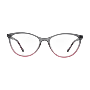Grey to Pink Fade Cat Eye Glasses for Women N073 – front view