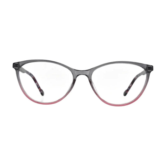 Grey to Pink Fade Cat Eye Glasses for Women N073 – front view