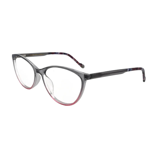 Grey to Pink Fade Cat Eye Glasses for Women N073 – angled side view