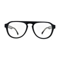Matte Black Flat Bridge Aviator Glasses for Women N074 – front view