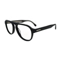 Matte Black Flat Bridge Aviator Glasses for Women N074 – angled side view