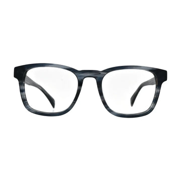 Blue Grey Horn Square Glasses for Women N076 – front view