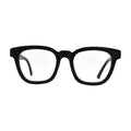 Black Square Glasses with Red Check Temples for Women N077 – front view