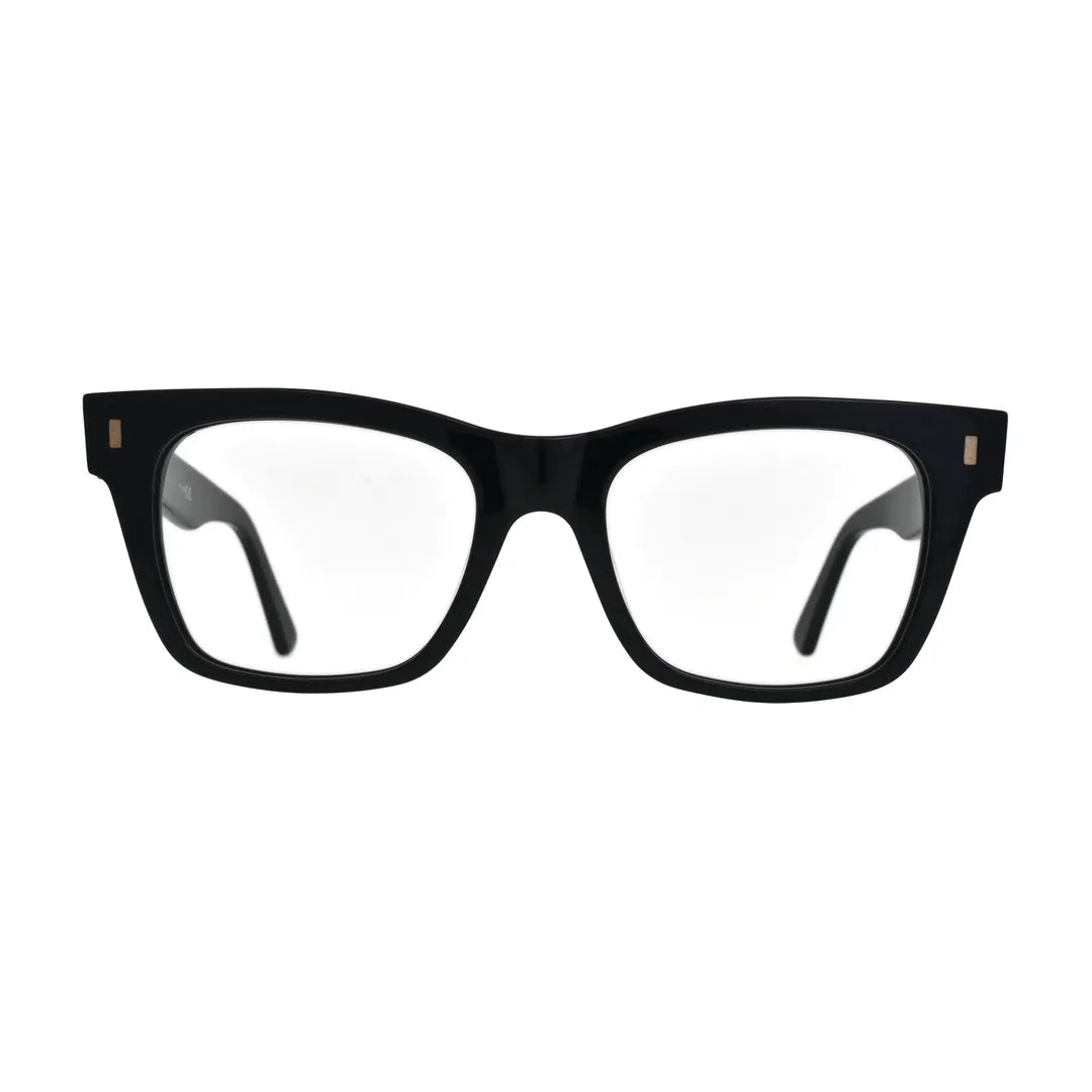 Black Square Glasses with Gold Rivets for Women N080 – front view