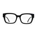 Black Square Glasses with Gold B Emblem Temples for Women N081 – front view