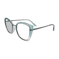 Teal Crystal Fade Cat Eye Glasses for Women N083 – second angled side view
