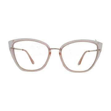 Blush Pink Crystal Cat Eye Glasses for Women N084 – front view