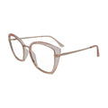 Blush Pink Crystal Cat Eye Glasses for Women N084 – angled side view