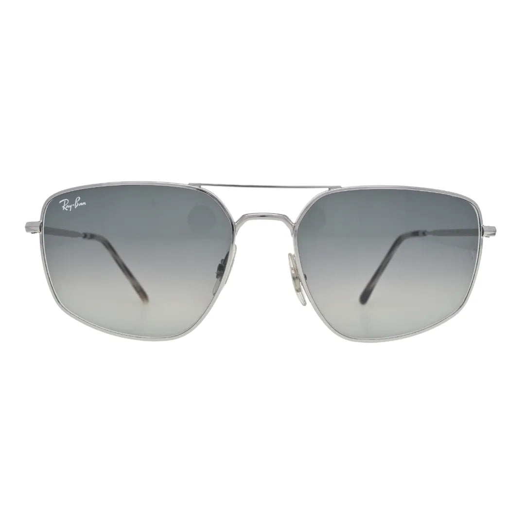 Ray-Ban RB3666  Silver Grey Gradient Square Unisex Sunglasses