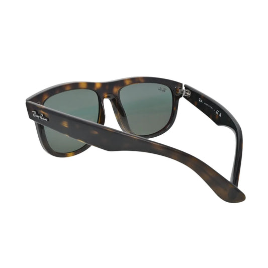 Ray-Ban RBR0501S 6790VR rear view showing dark havana tortoiseshell temples with Ray-Ban script logo and silver hinge hardware