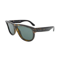 Ray-Ban RBR0501S 6790VR three-quarter side view showing dark havana acetate frame with dark green lenses and flat brow line