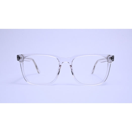 A bold square silhouette in a transparent finish—minimalist, modern, and made to stand out.