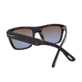 Three-quarter angle of Tom Ford Alberto TF1077 52F dark havana square sunglasses showing gold-tone T hardware and polished acetate construction