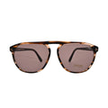 Front view of Tom Ford Jasper-02 FT0835 56E striped havana aviator sunglasses
