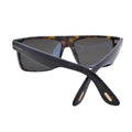 Rear side view of Tom Ford Philippe-02 TF999 52A dark Havana acetate sunglasses with signature gold-tone T temples
