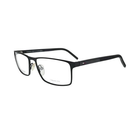 Tommy Hilfiger TH1593 Black Rectangular Eyeglasses side profile
